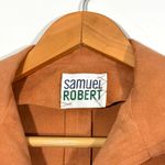 Vintage Samuel Robert Terracotta Orange Peach Suede Long Belted Coat Photo 7