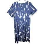 Yesno NWT Blue White Tie Dye Short Sleeve Light Flowy Tiered Maxi Dress Sz L Photo 2