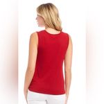 Karen Kane  brick Red Sleeveless Jersey knit Knot Front Top. Size Medium. NWT Photo 1