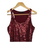 The Limited  Sequin‎ Tank Top Sleeveless Party Blouse Burgundy Women Size XS Photo 1