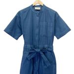 Everlane The Fatigue Short-Sleeve Jumpsuit Boiler Suit Slate Blue Size 0 | XS Photo 7