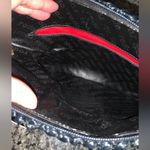 Black Woven Crossbody Bag Gold Accents rodo purse vintage fall classic Italy Photo 2