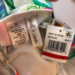 Salt & Cove Juniors Bikini Top Lace Up Cinch Tropical Floral White XS Photo 4
