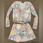 For Love & Lemons ole pastel print mosaic top and skirt set Photo 3