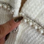 12th Tribe Leia Pearl Rhinestone Trim Cream Shacket Photo 8