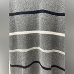 American Eagle  Grey‎ striped v-neck sweater women’s size small Photo 3
