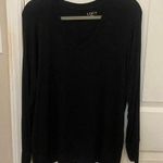 Loft Outlet Long Sleeve V-Neck Top in Black Photo 0