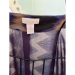 CHICOS OPEN poncho Chevron top DUSTER chiffon lined layer Chico 1 S M $104 Photo 2