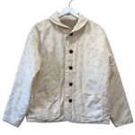 Carve Designs  Reversible Quilted Jacket Beige Floral Gray Puffer Coat Size Small Photo 0