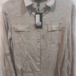 Jones New York NWT Linen Blend Button Front Long Sleeve Shirt Top Womens Plus XL Photo 0
