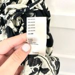 Free People  French Quarter Black & Ivory Floral Ruffle Wrap Mini Dress Size S Photo 3