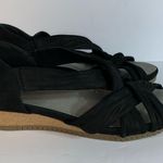 Earth Brand Earth Ficus Gemini Womens Leather Wedge Sandals Slides Size 8.5 M Black Photo 7