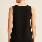 RINASCIMENTO Black Sheer Camisole with Lace Trim Photo 1