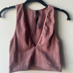 Urban Outfitters Out from Under Hailey Seamless Plunge Bra Tank Dusty Pink Sz M Photo 2