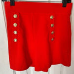 H&M red/orange pants size small high waisted with buttons shorts NWT Photo 0