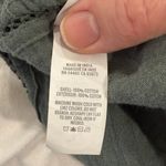 Aerie Sleeveless Plunge Split Neck Raw Hem Crop Top Green Women's Size Medium Photo 7