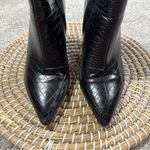 Billini Women’s Alden Boots Booties Block Heels Zip Side Party in Black Croco 7 Photo 2