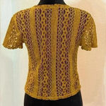 ZARA  Trafaluc Mustard Lace Tee Photo 1