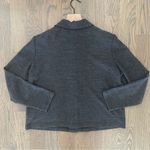 Vintage Bouley Wool Knit Cropped Long Sleeve Button Front Cardi Grey Medium Gray Photo 2