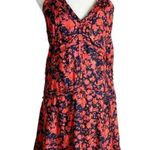 IRO Silk Blend Soul Floral Mini Dress In Black and Red Size S Photo 2