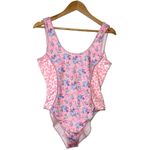 Love Shack Fancy NEW Mikkel Floral One Piece Swimsuit in Pink White Blue Medium Photo 3
