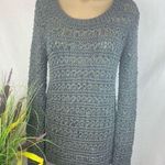 Spiegel  Gray Loose Weave Long Sleeve Crewneck Sweater L Photo 0