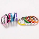 Boutique Women's Pave’ Diamond Black Enamel Stackable 925 Sterling Silver Ring Size‎ 8 Photo 6