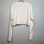 Brandy Melville White Oversized Waffle Knit Crop Top Made in Italy 100% Cotton Photo 1