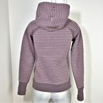Lululemon Scuba Hoodie Classic Cotton Fleece Size 6 Stripe Heathered Antique Photo 3