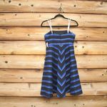 Halston Heritage  Strapless Metallic-Stripe Fit & Flare Cocktail Dress Photo 5