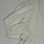 Free People Elsie Size Sm Cream Puffy Sleeved Round Neck Long Smocked Tunic Top Photo 7