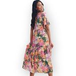 Nobody's Child Clementine Midi Dress Women's Size 10 Multi Color Floral Photo 1