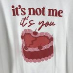 Strange Daze White Crewneck Sweatshirt Heart Cake Graphic NEW LARGE Photo 1