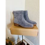 Lucky Brand Kazey Square Toe Suede Bootie, Block Heel, Dark Gray, Size 12, NWT Photo 6
