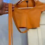 EXPRESS Orange Going Out Shirt Photo 2