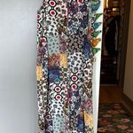 FOR THE REPUBLIC Maxi Dress Colorful Patchwork Elephants Size Medium Photo 0