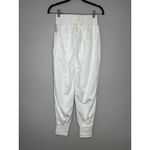 Free People  White Nylon Front Zip Athleisure Jogger Style Track Pants Size XS Photo 3