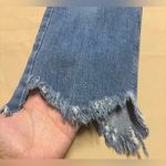 ZARA  Women’s Embroidered Floral Fringe Distressed Denim Jeans Sz 4 Cotton Blend Photo 14