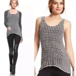 CAbi Black White Tape Yarn Tank Top Tunic Loose Fit Oversized XS Photo 1