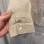 Lands' End  Direct Merchants Beige Linen Blazer Women’s 14 Structured‎ Workwear Photo 3