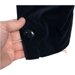 NWT Vintage Lord & Taylor Velvet Blazer Jacket Navy Blue Sz 12 Dark Academia Photo 3