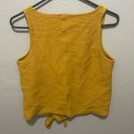 Madewell  Texture & Thread Mustard Tie-Front Tank Top Size Medium Photo 2