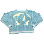 Taylor Swift  1989 Cardigan Blue White Cable Knit Sweater XS SM Taylor's Version Photo 1