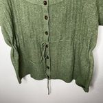 Torrid Green Knit Button-Front Square Neck Short Sleeve Sweater Top 5X Photo 2