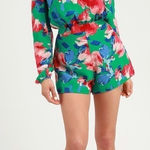 Lulus Sweetest Song Floral Print Backless Long Sleeve Romper in Green Size Med Photo 0