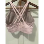 Lululemon  Pink Sports Bra Light Support Criss Cross  Zipper Size 8 high energy Photo 2