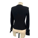 Veronica Beard Jordan Collarless Moto Jacket In Black Size 0 Photo 7