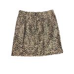 Brandy Melville Skirt Cheetah Print Knee Length Mini Zip Up Back Size Small Photo 5