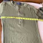 Ralph Lauren Vintage Olive Green Long Sleeve Henley Bodysuit Size Small Photo 6