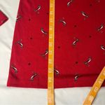 Karen Scott Size L Red Ski Penguin Winter Mock Neck Cotton Blend Shirt Grandma Photo 7